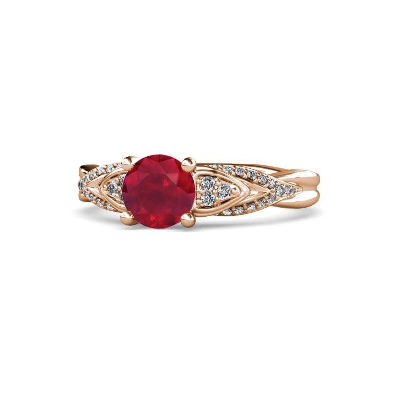 Belinda Signature Ruby and Diamond Engagement Ring 