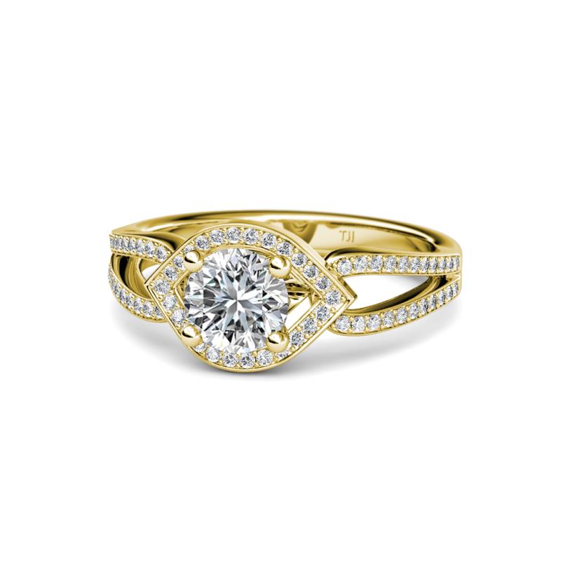 Liora Signature Diamond Eye Halo Engagement Ring 
