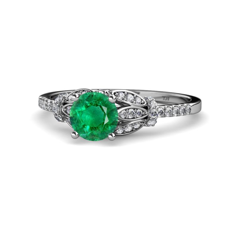 Katelle Desire Emerald and Diamond Engagement Ring 