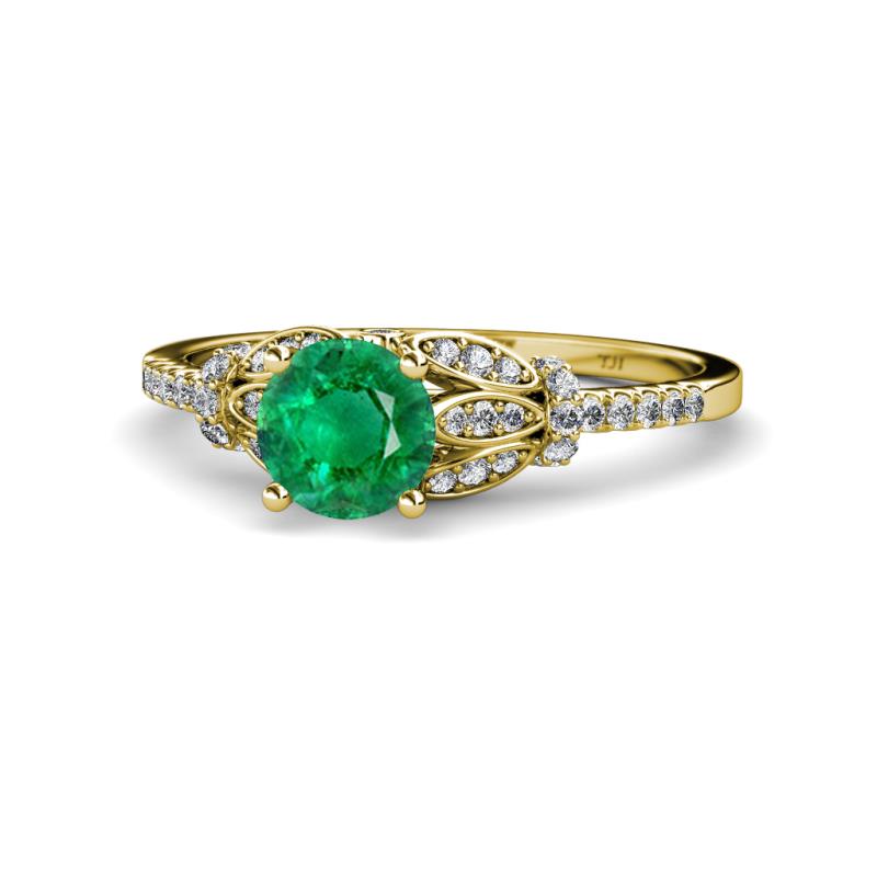 Katelle Desire Emerald and Diamond Engagement Ring 