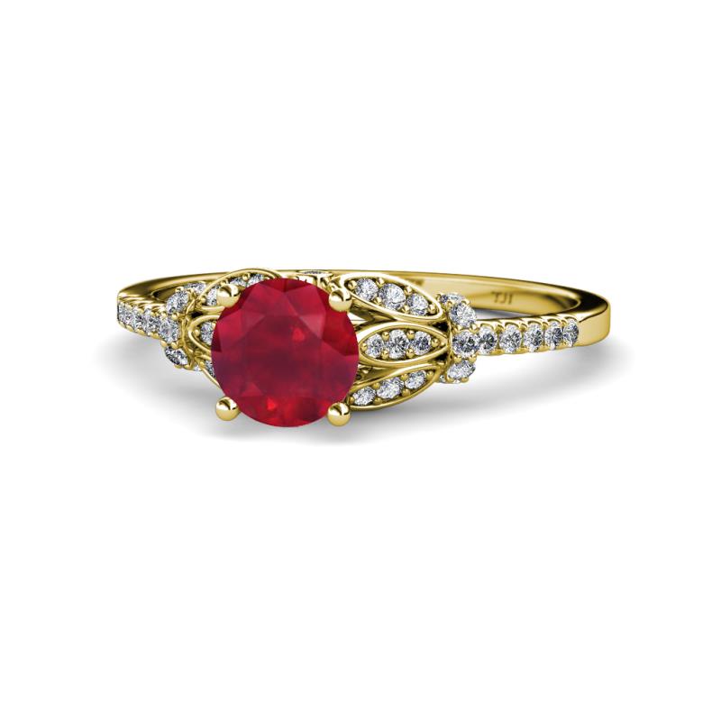 Katelle Desire Ruby and Diamond Engagement Ring 