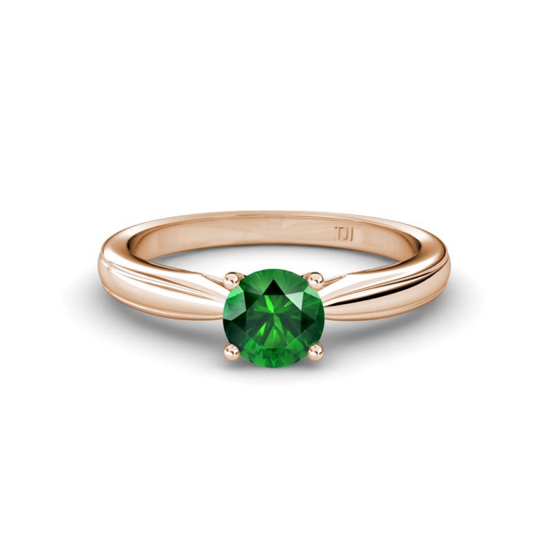 Adsila Emerald Solitaire Engagement Ring 