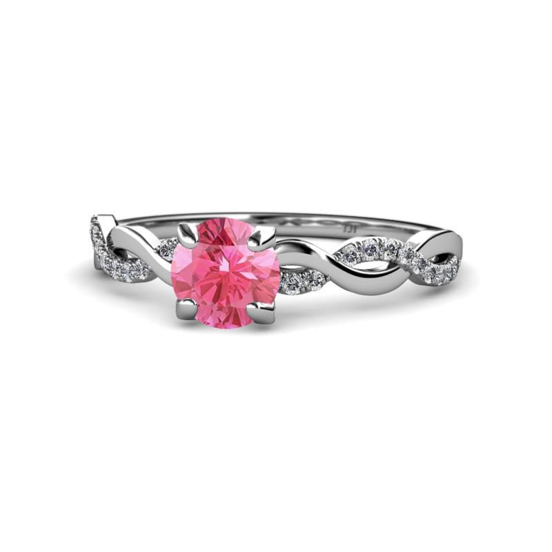 Mayra Desire Pink Tourmaline and Diamond Engagement Ring 