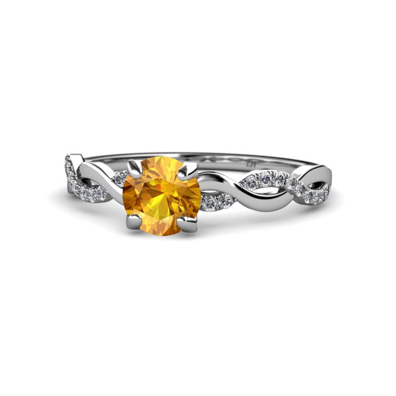 Mayra Desire Citrine and Diamond Engagement Ring 