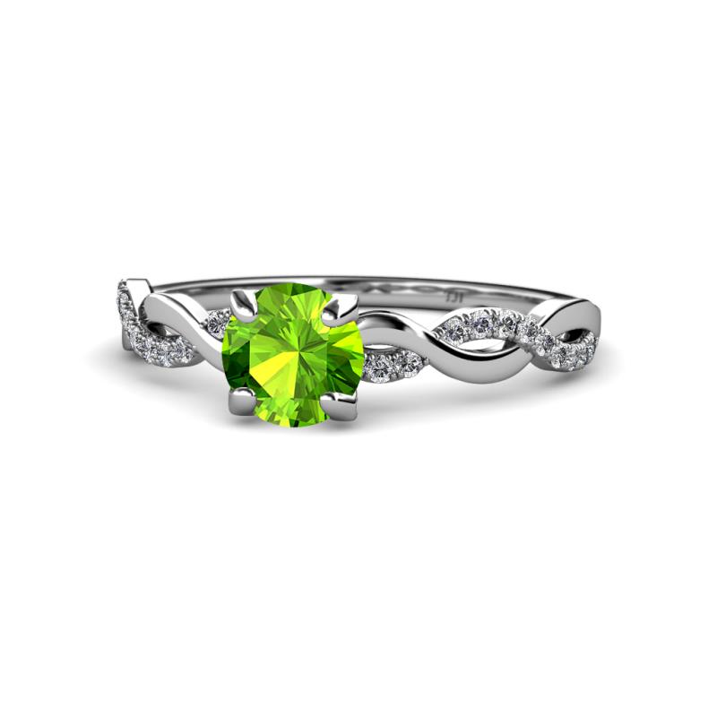 Mayra Desire Peridot and Diamond Engagement Ring 