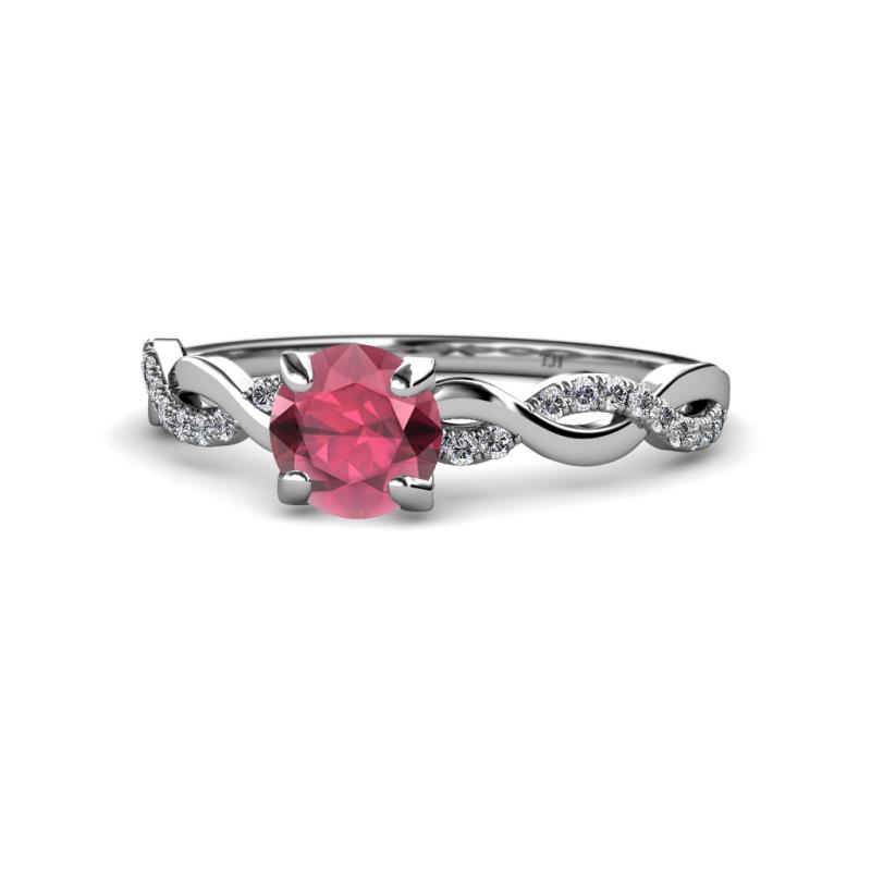 Mayra Desire Rhodolite Garnet and Diamond Engagement Ring 
