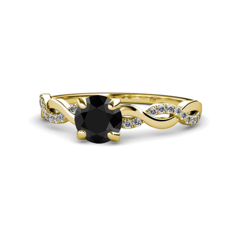 Mayra Desire Black and White Diamond Engagement Ring 