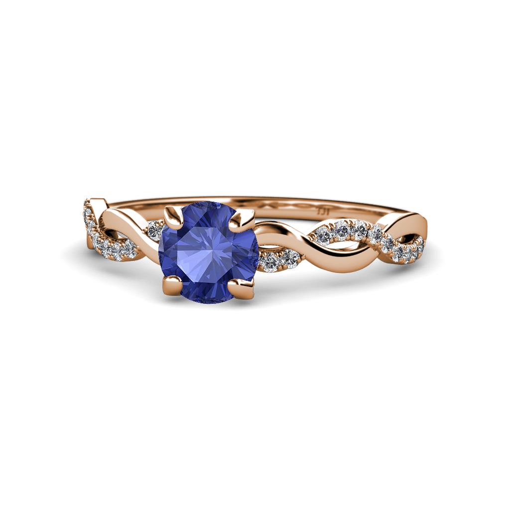 Mayra Desire Iolite and Diamond Engagement Ring 