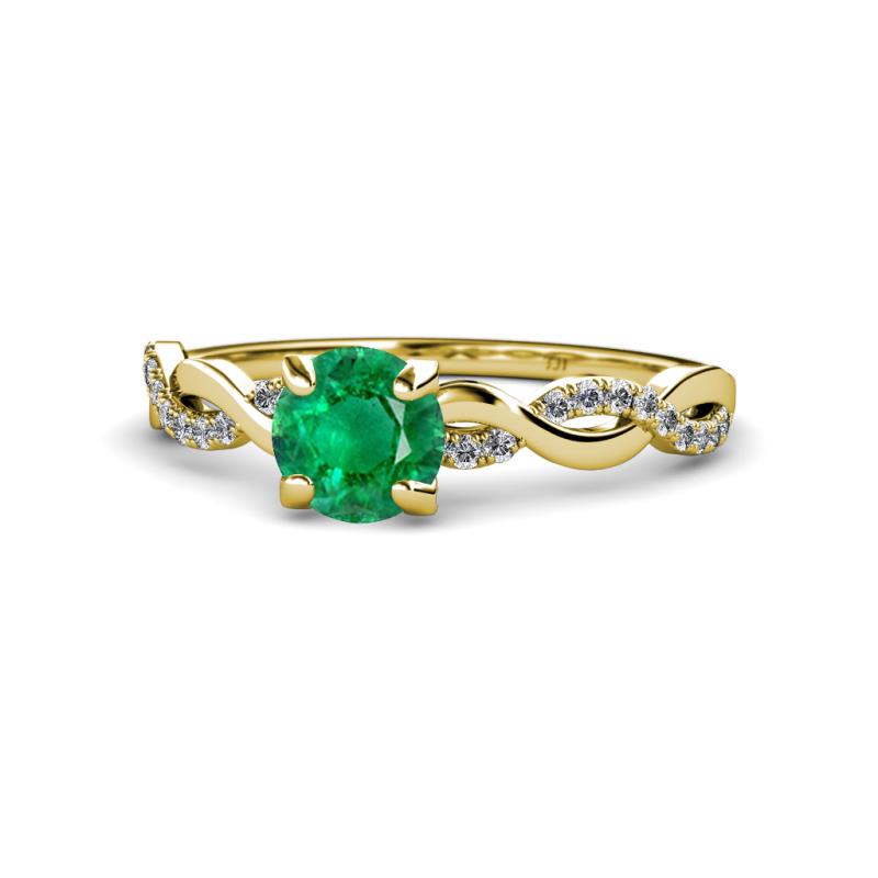 Mayra Desire Emerald and Diamond Engagement Ring 