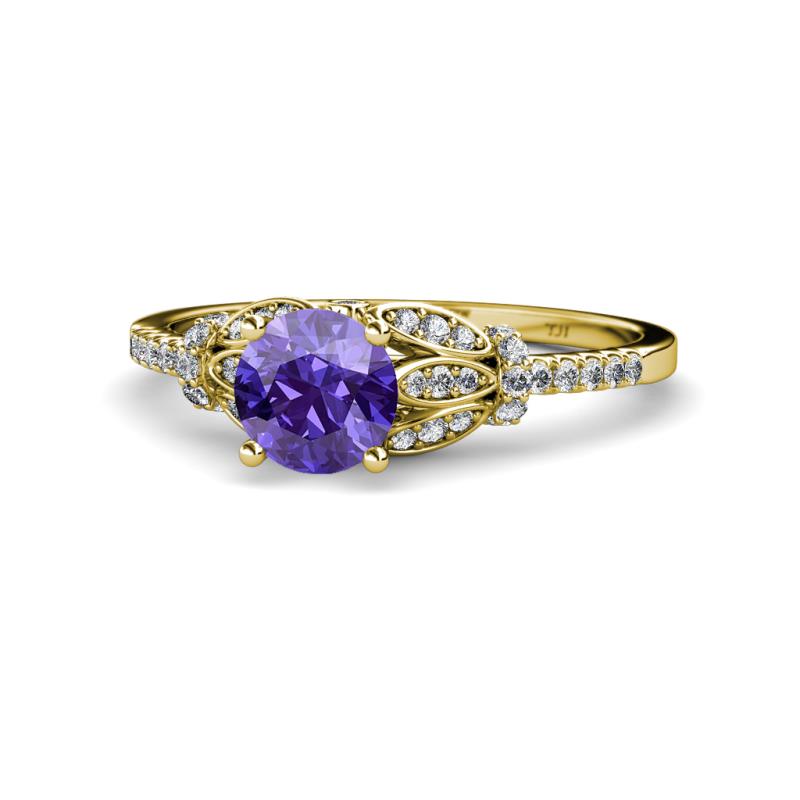 Katelle Desire Iolite and Diamond Engagement Ring 