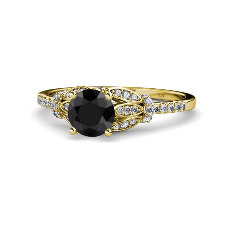 Katelle Desire Black and White Diamond Engagement Ring 