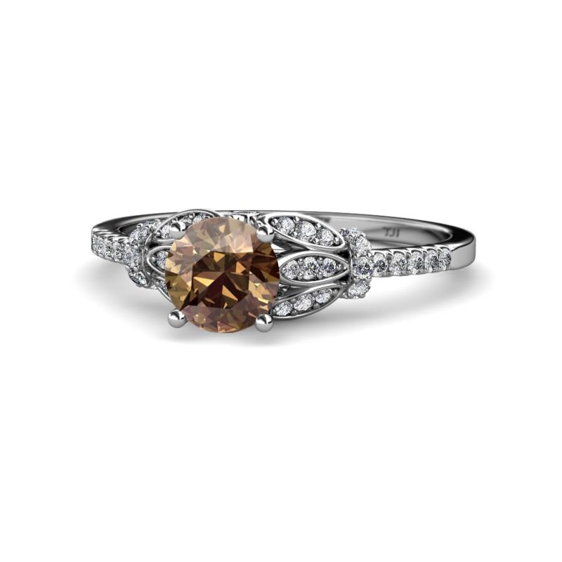 Katelle Desire Smoky Quartz and Diamond Engagement Ring 