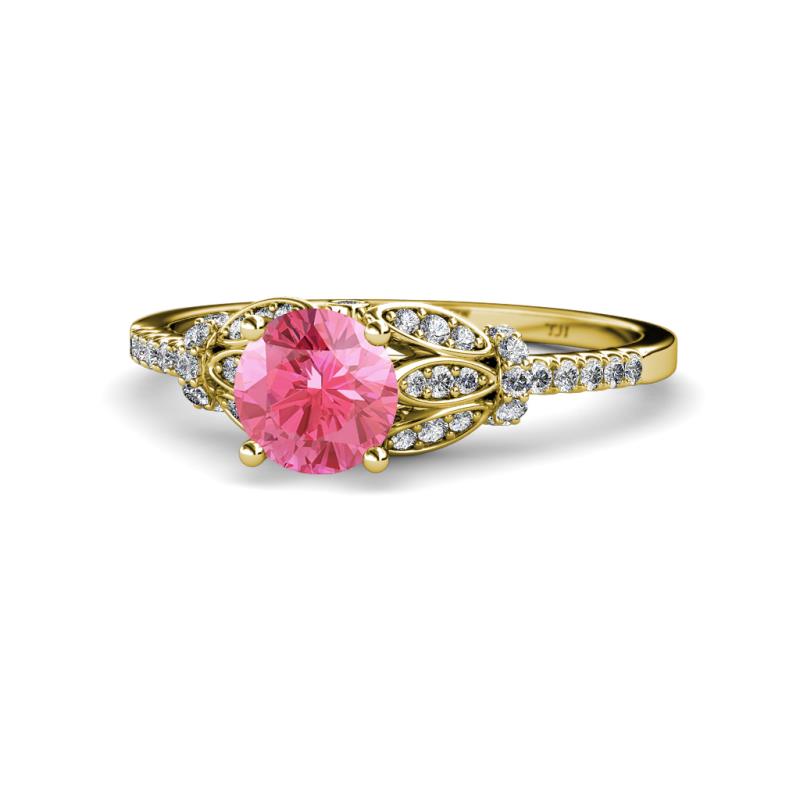 Katelle Desire Pink Tourmaline and Diamond Engagement Ring 