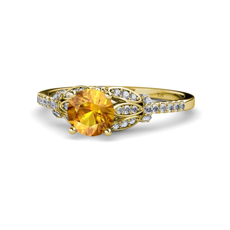 Katelle Desire Citrine and Diamond Engagement Ring 
