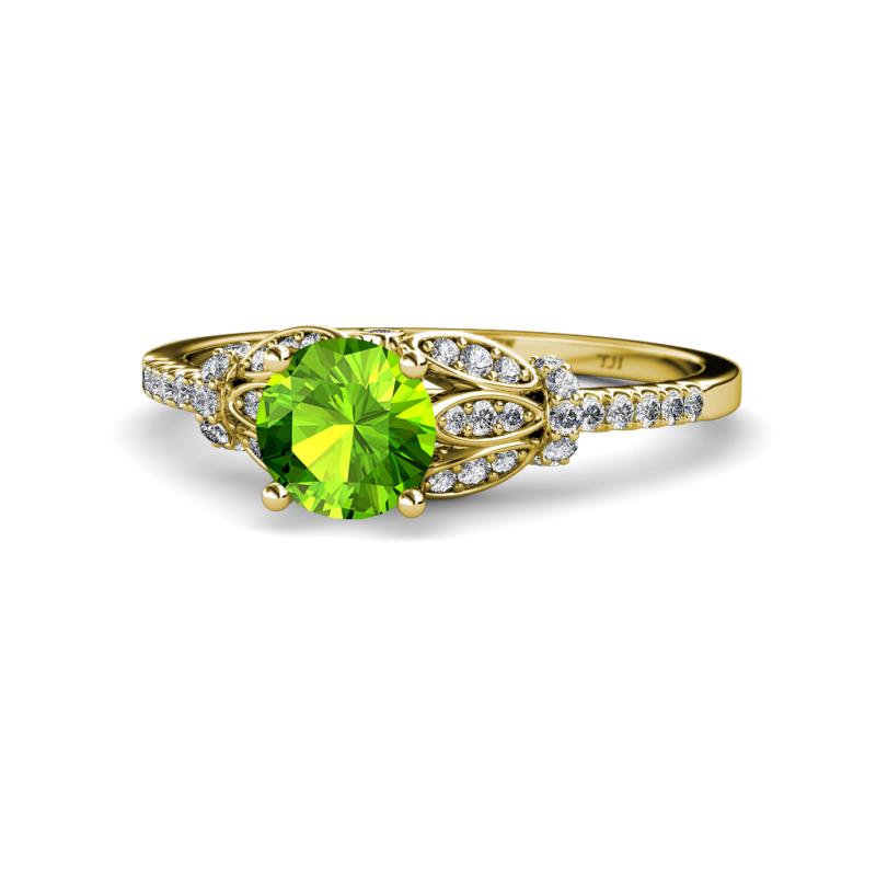 Katelle Desire Peridot and Diamond Engagement Ring 