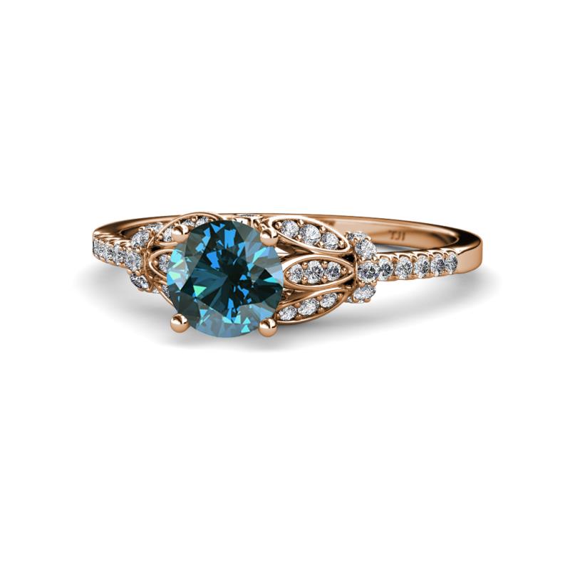 Katelle Desire Blue and White Diamond Engagement Ring 