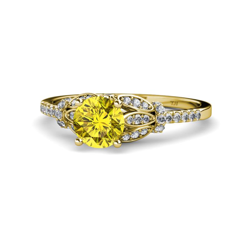 Katelle Desire Yellow and White Diamond Engagement Ring 