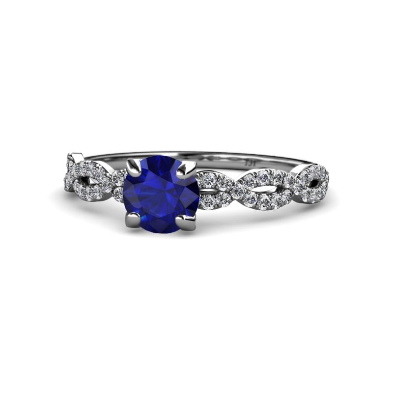 Milena Desire Blue Sapphire and Diamond Engagement Ring 