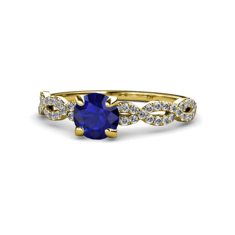 Milena Desire Blue Sapphire and Diamond Engagement Ring 