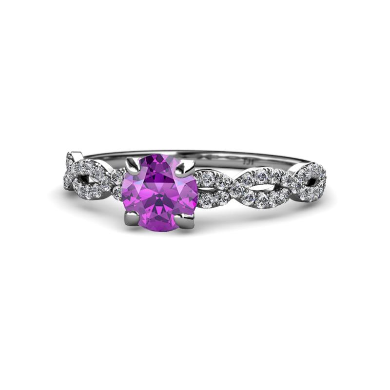 Milena Desire Amethyst and Diamond Engagement Ring 