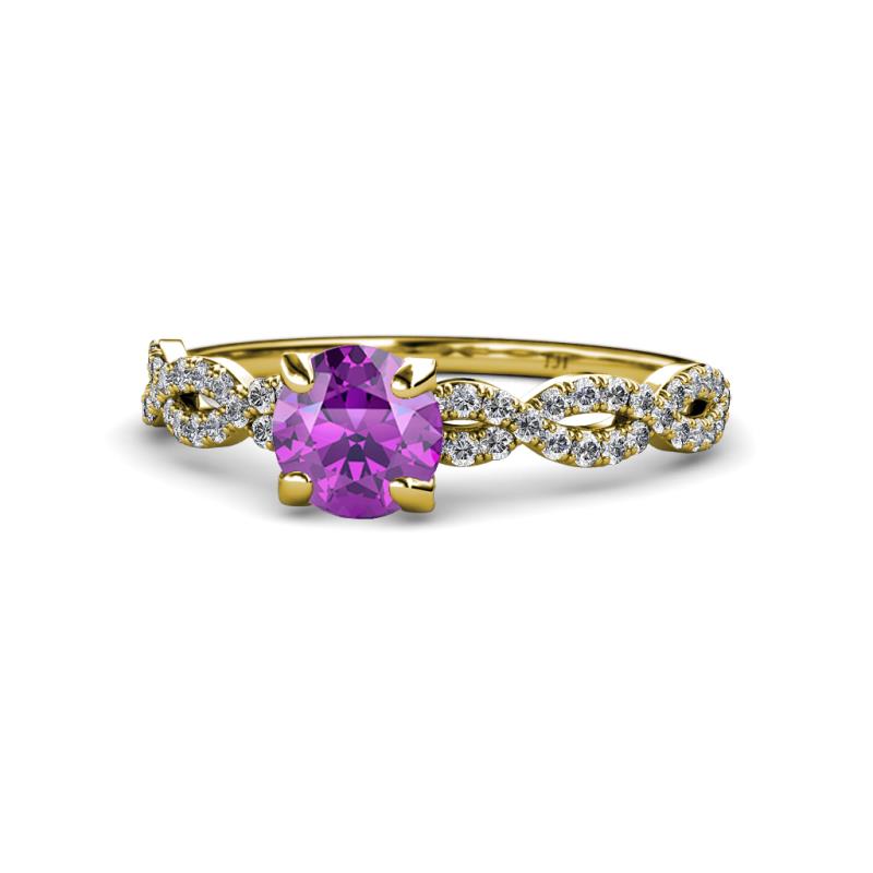 Milena Desire Amethyst and Diamond Engagement Ring 