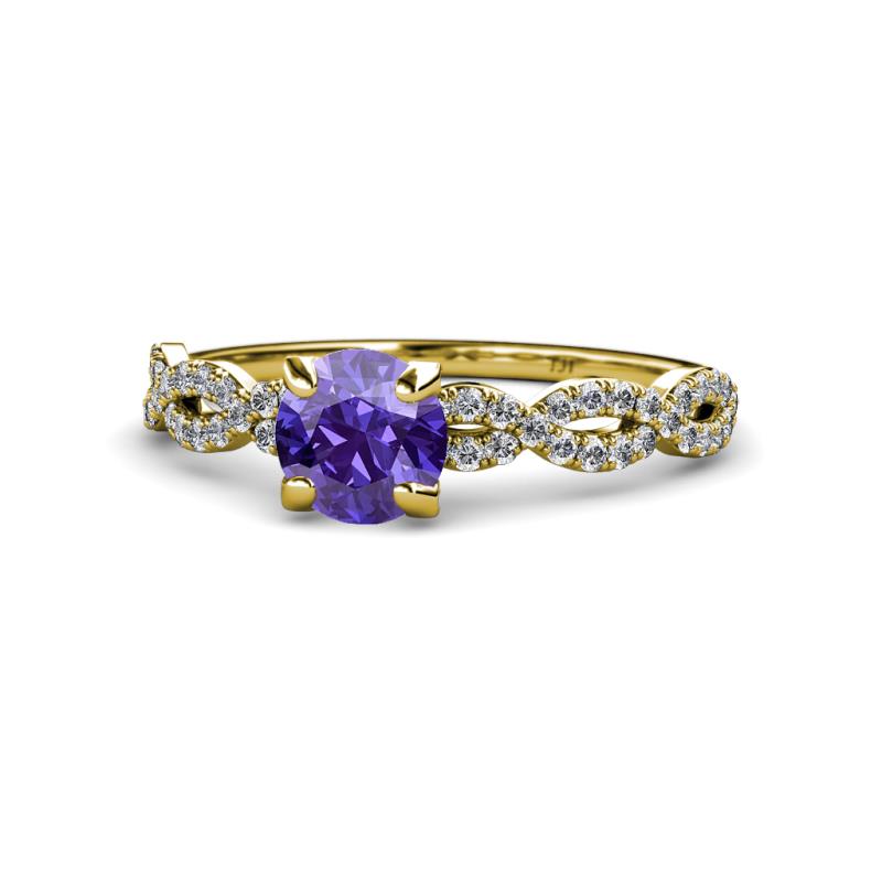 Milena Desire Iolite and Diamond Engagement Ring 