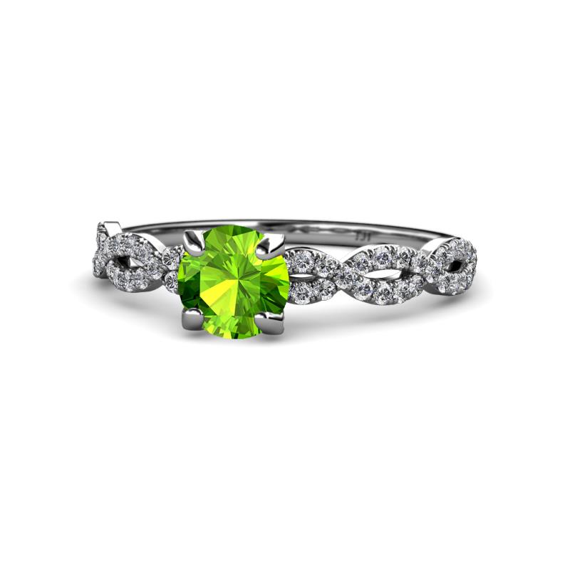 Milena Desire Peridot and Diamond Engagement Ring 
