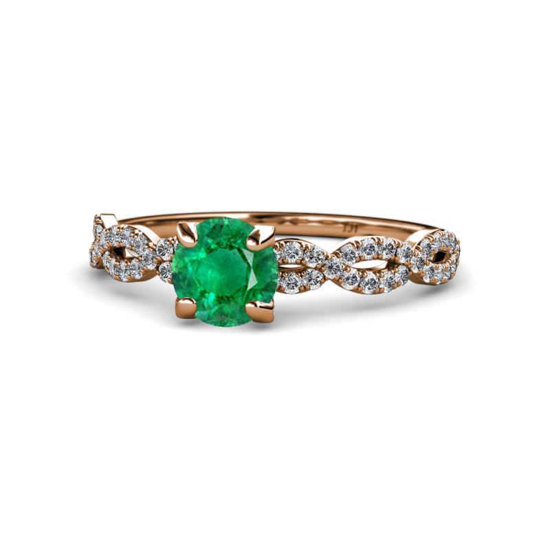 Milena Desire Emerald and Diamond Engagement Ring 