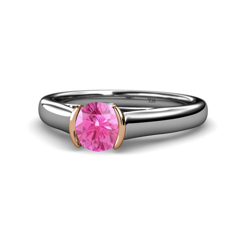 Ellie Desire Pink Sapphire and Diamond Engagement Ring 