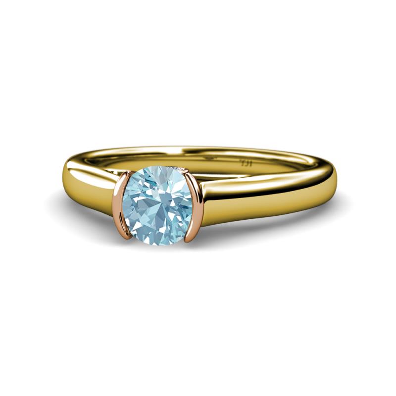 Ellie Desire Aquamarine and Diamond Engagement Ring 