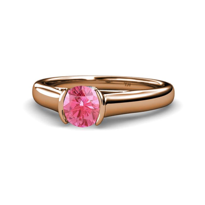 Ellie Desire Pink Tourmaline and Diamond Engagement Ring 