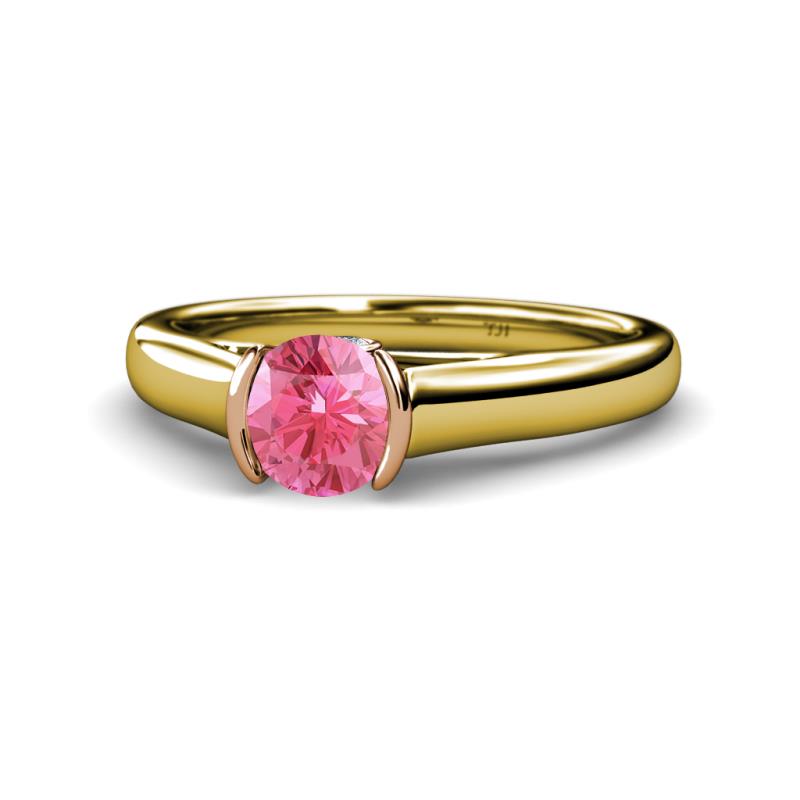 Ellie Desire Pink Tourmaline and Diamond Engagement Ring 
