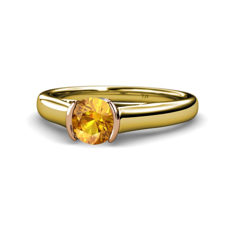 Ellie Desire Citrine and Diamond Engagement Ring 