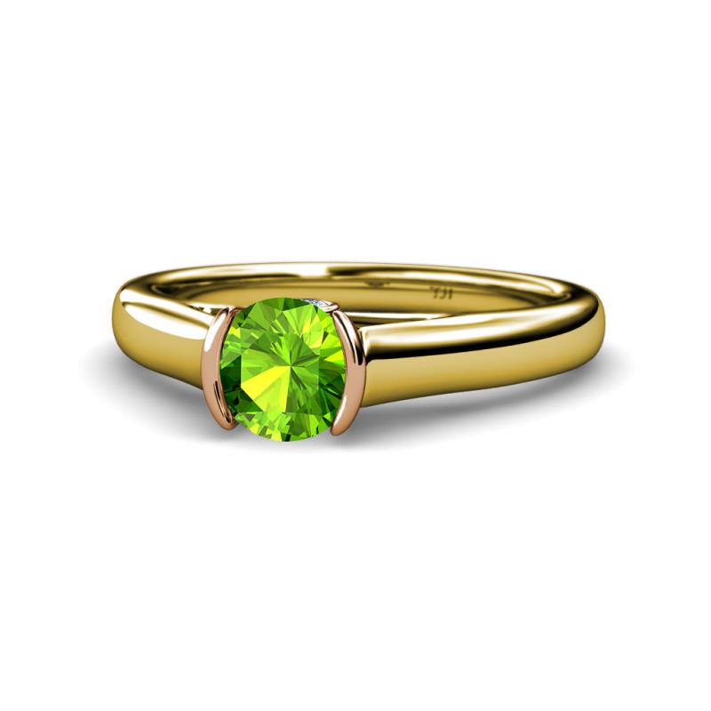 Ellie Desire Peridot and Diamond Engagement Ring 