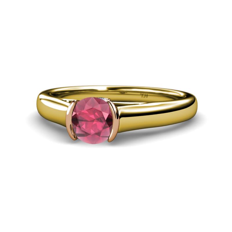 Ellie Desire Rhodolite Garnet and Diamond Engagement Ring 