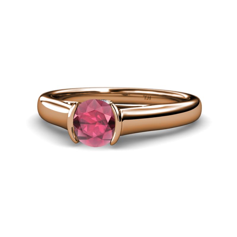 Ellie Desire Rhodolite Garnet and Diamond Engagement Ring 