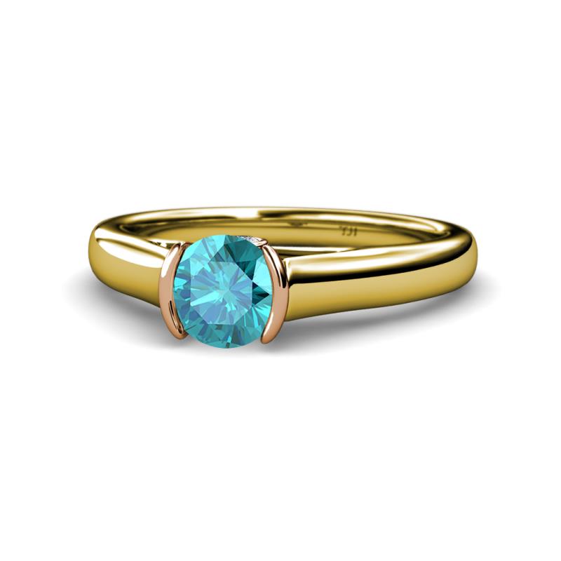 Ellie Desire London Blue Topaz and Diamond Engagement Ring 