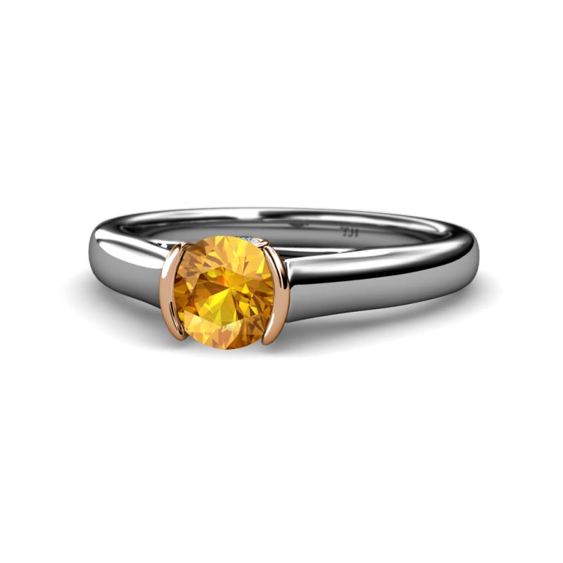 Ellie Desire Citrine and Diamond Engagement Ring 