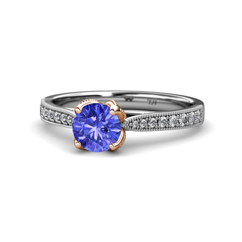 Aziel Desire Tanzanite and Diamond Solitaire Plus Engagement Ring 