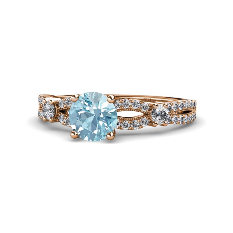 Senna Desire Aquamarine and Diamond Engagement Ring 