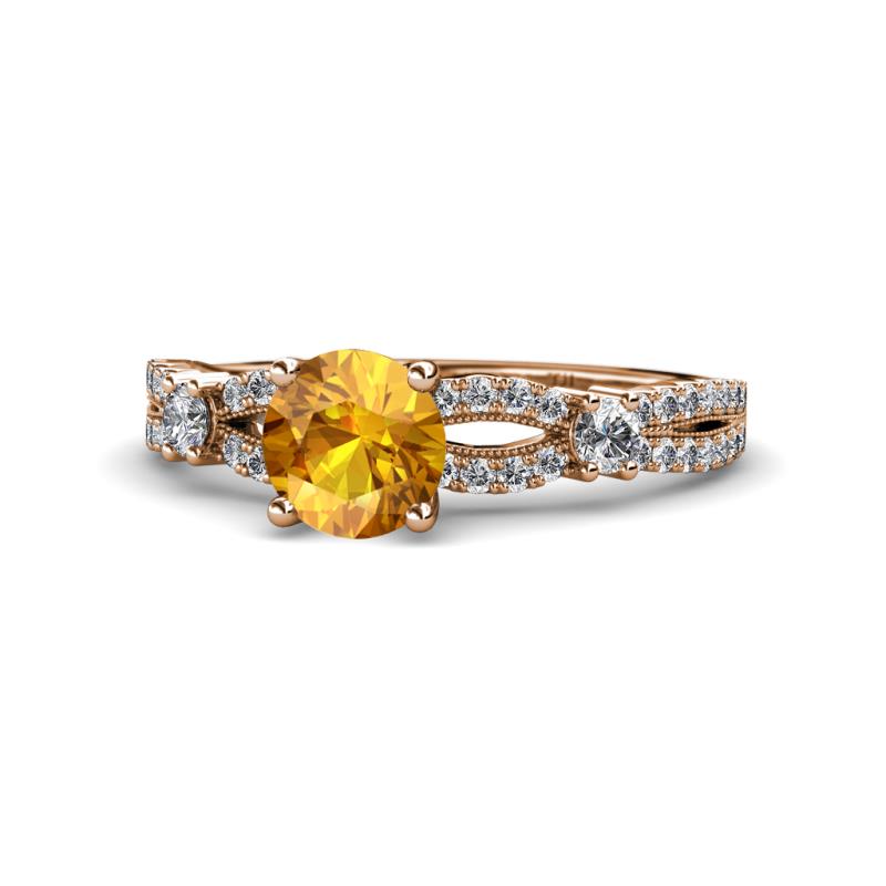 Senna Desire Citrine and Diamond Engagement Ring 