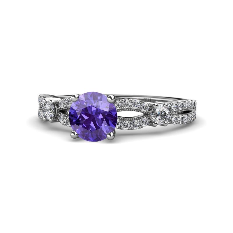 Senna Desire Iolite and Diamond Engagement Ring 