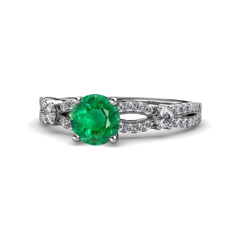 Senna Desire Emerald and Diamond Engagement Ring 