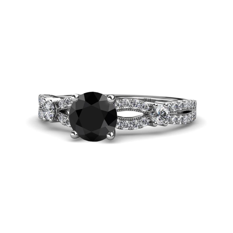 Senna Desire Black and White Diamond Engagement Ring 