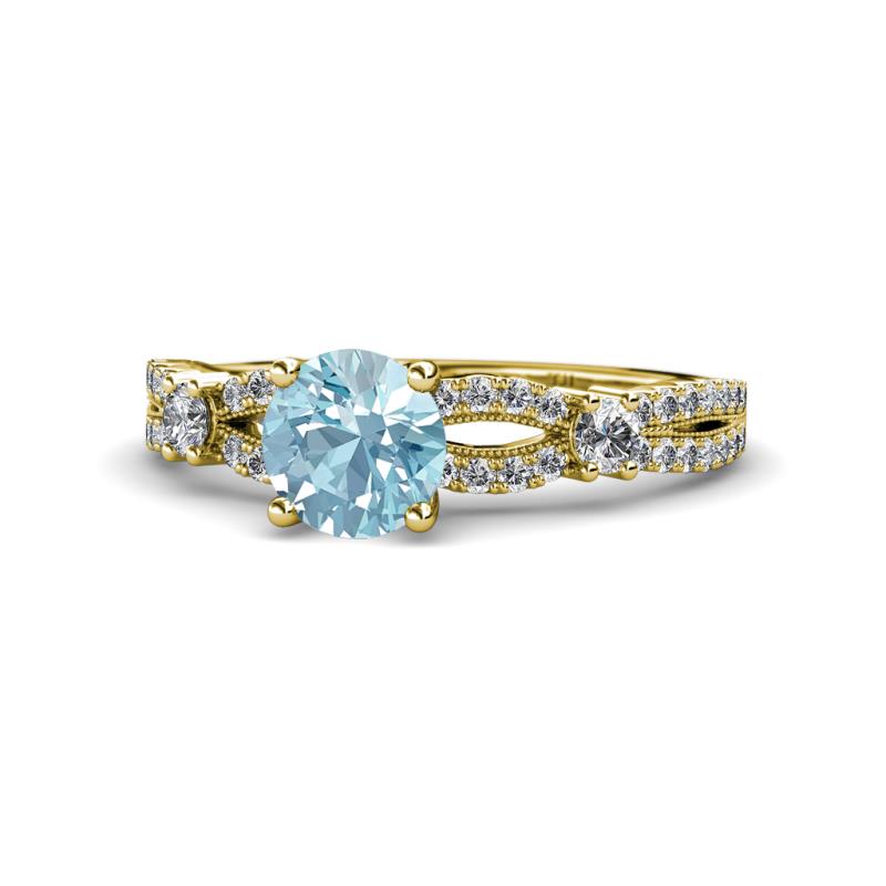 Senna Desire Aquamarine and Diamond Engagement Ring 