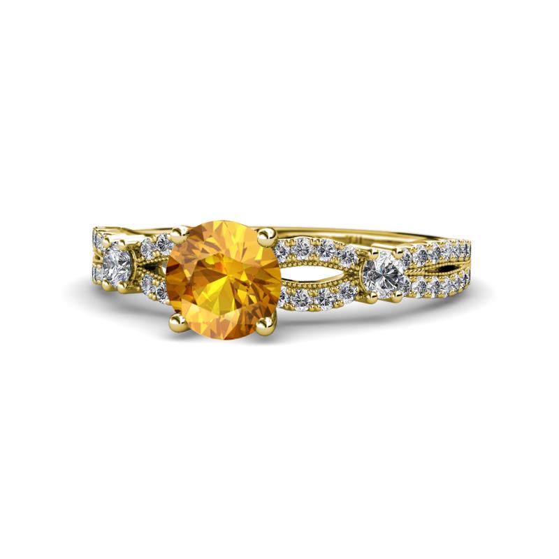 Senna Desire Citrine and Diamond Engagement Ring 