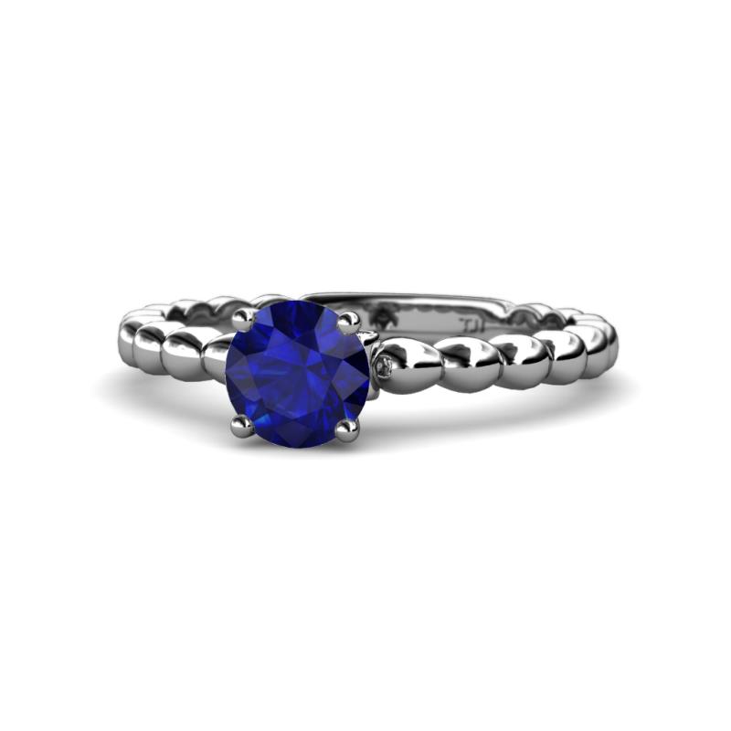 Sariah Desire Blue Sapphire and Diamond Engagement Ring 