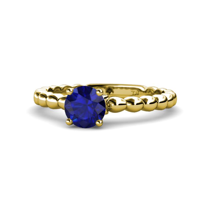Sariah Desire Blue Sapphire and Diamond Engagement Ring 