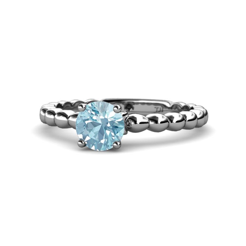 Sariah Desire Aquamarine and Diamond Engagement Ring 