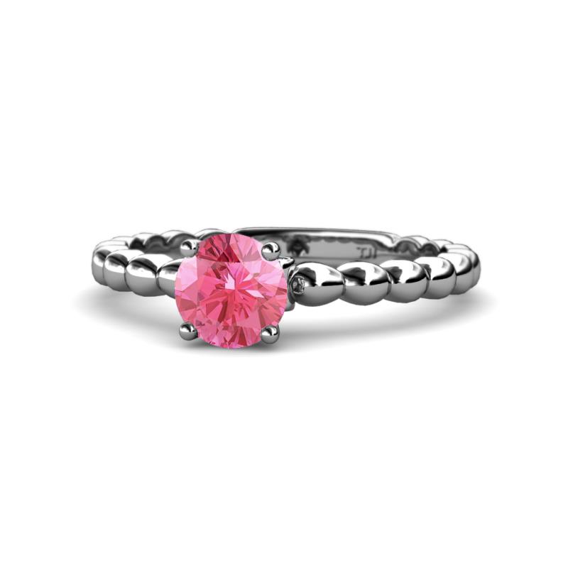 Sariah Desire Pink Tourmaline and Diamond Engagement Ring 